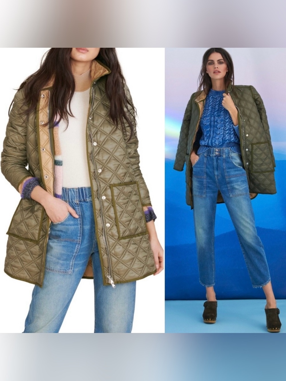 Veronica Beard Inigo Quilted Coat Fall Jacket Size XS